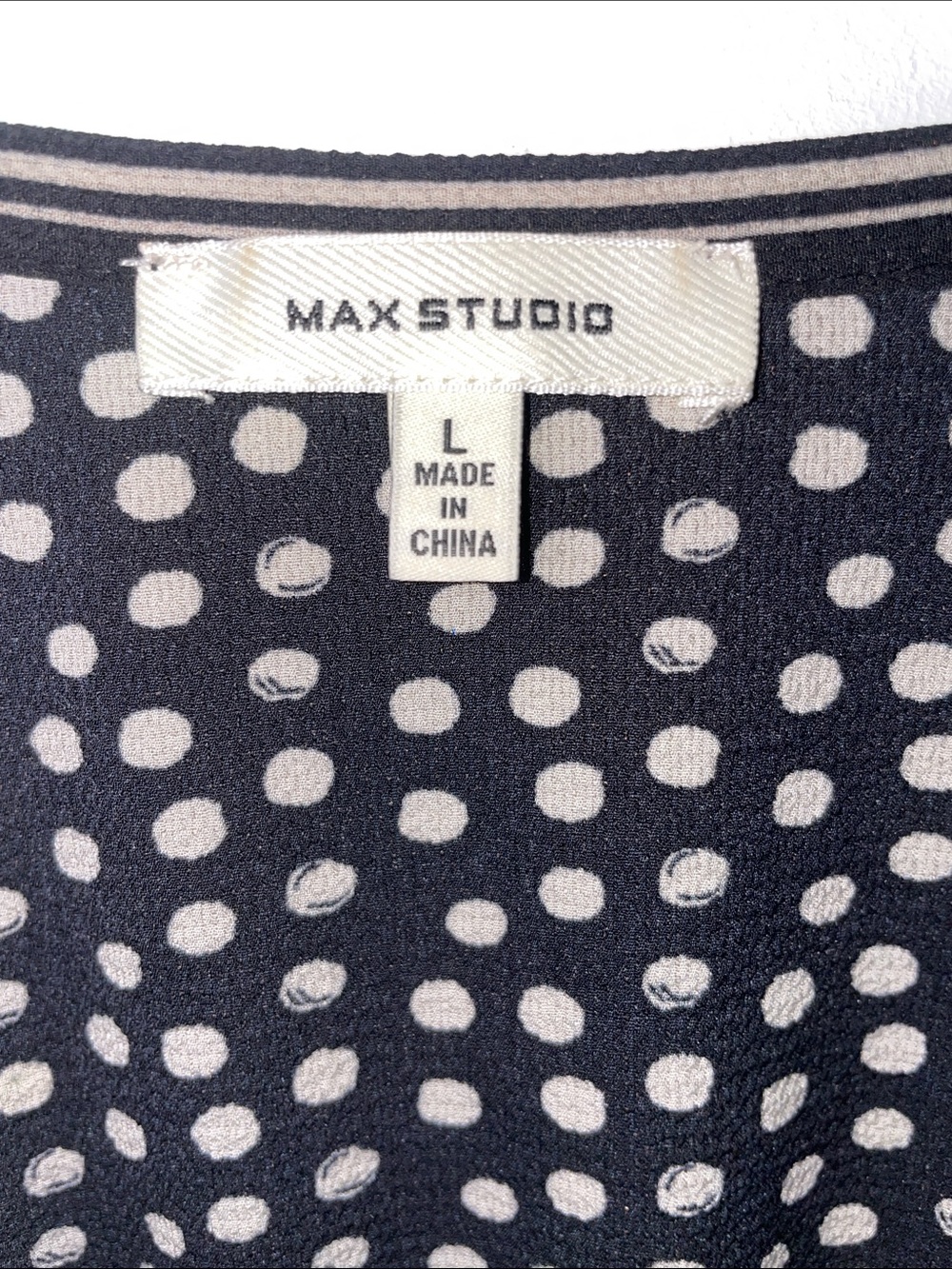 Max Studio Black and White Polka Dot Wrap Maxi Dress with Pockets - Picture 2 of 7